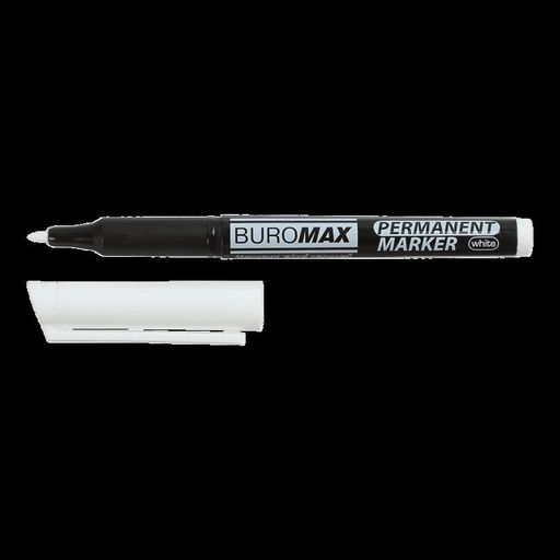 Маркер водостойкий Buromax 1-2мм белый (BM.8708-12) (2021923)