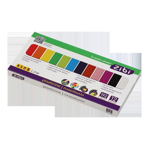 Пластилин 12 цветов ZiBi 192г (ZB.6274) (2022065)