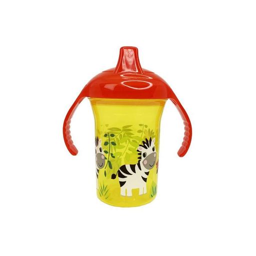 Зебра Бутылочка пластиковая с ручками  MGZ-0323(Yellow) 250 мл Mega Zayka (2022889)