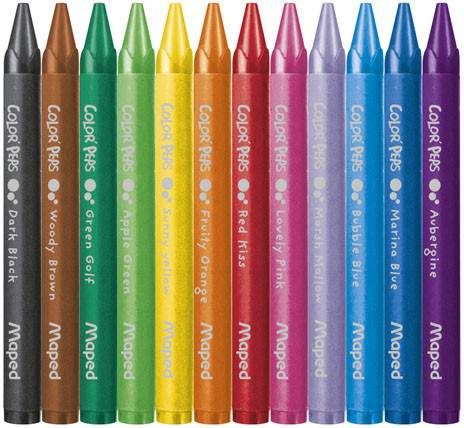 Мелки восковые Maped Color Peps Wax Crayons 12 цветов (MP.861011) (2023660)