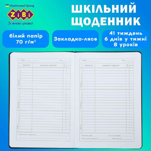 Дневник школьный ZiBi Space В5 48 листов твердая обложка из искусственной кожи с поролоном (ZB.13234-03) (2024203)