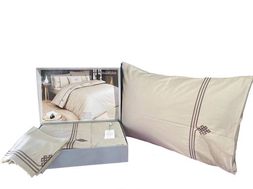 Постельное белье Maison D'or Deluxe beige делюкс сатин евро (2025029)