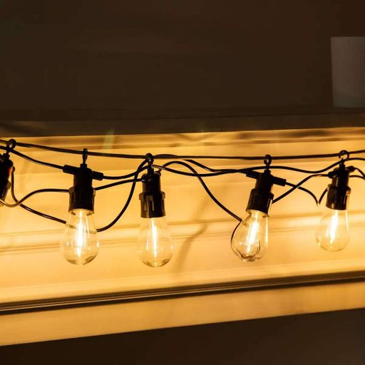 Гирлянда уличная в стиле ретро светодиодная желтая S14 на 10 LED ламп длиной 5 метров S14Y (2025872)