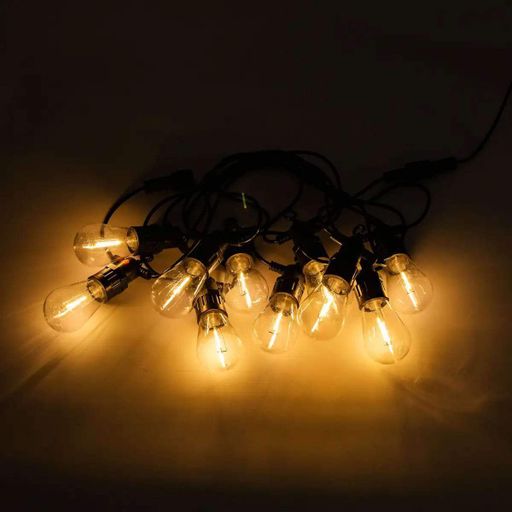 Гирлянда уличная в стиле ретро светодиодная желтая S14 на 10 LED ламп длиной 5 метров S14Y (2025872)