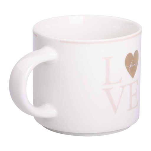 Чашка фарфоровая 350 (мл) для кофе и чая Love Белая RX-N240126WL (2026372)