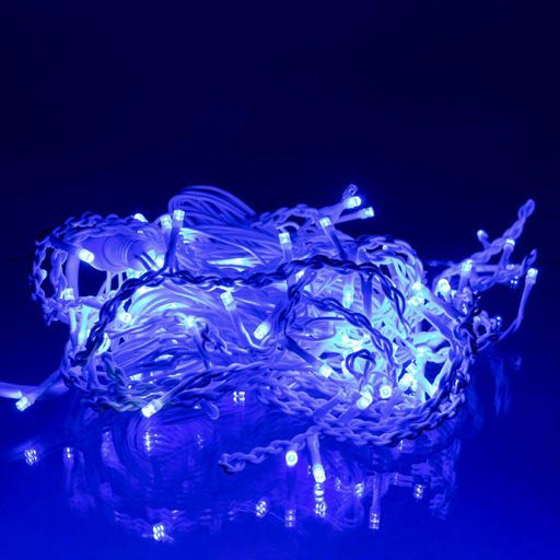 Новогодняя гирлянда уличная Бахрома 6 м 105 LED белый провод Синий 6МWBL (2026903)