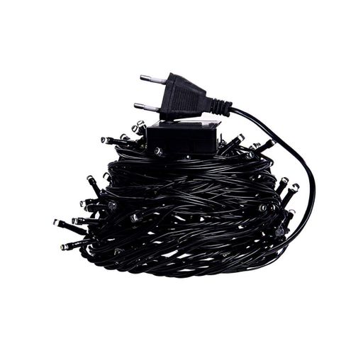Новогодняя гирлянда комнатная нить 22 м 220 LED черный провод Белый W220LED22MBW (2026907)