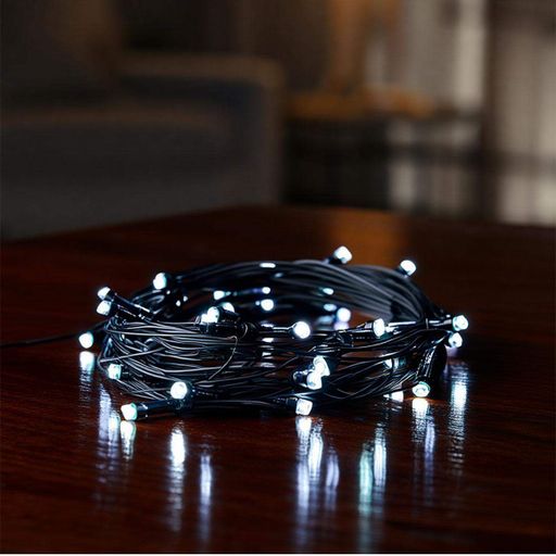 Новогодняя гирлянда комнатная нить 22 м 220 LED черный провод Белый W220LED22MBW (2026907)