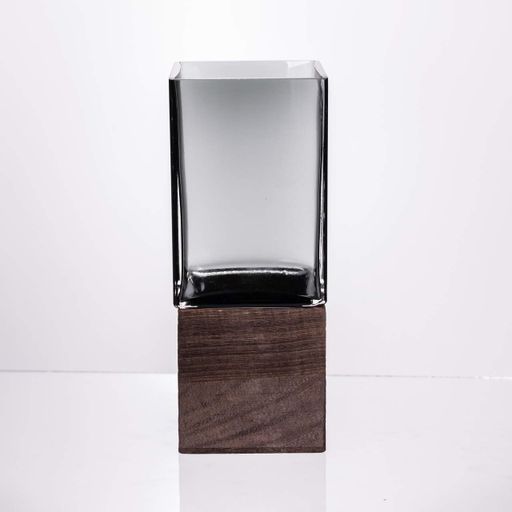 Ваза для цветов квадратная стеклянная 10×10×25 (см) декоративная ваза 1.5 (л) из толстого стекла HP-19-160-3 (2027091)