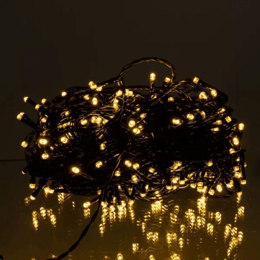 Новогодняя гирлянда уличная 30 м 300 LED с солнечной батареей черный провод Желтый SB300L30MBY (2027136)
