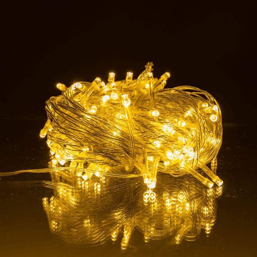 Новогодняя гирлянда комнатная нить 10 м 120 LED комнатная гирлянда белый провод Желтый свет W120LED10MWY (2027149)