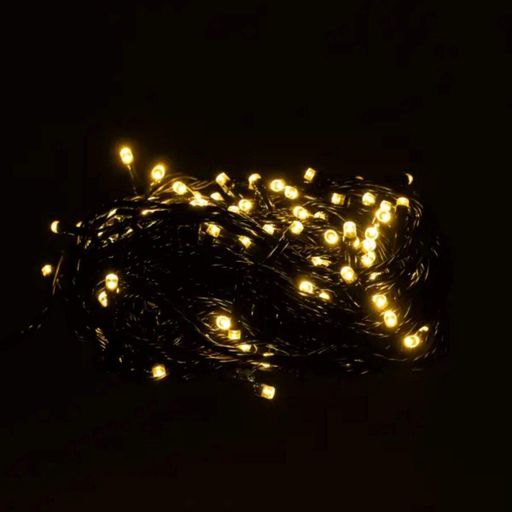 Новогодняя гирлянда комнатная нить 10 м 120 LED черный провод Желтый W120LED10MBY (2027156)