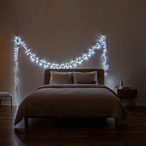Новогодняя гирлянда комнатная нить 14 м 160 LED комнатная гирлянда черный провод Белый свет W160LED16MBW (2027157)