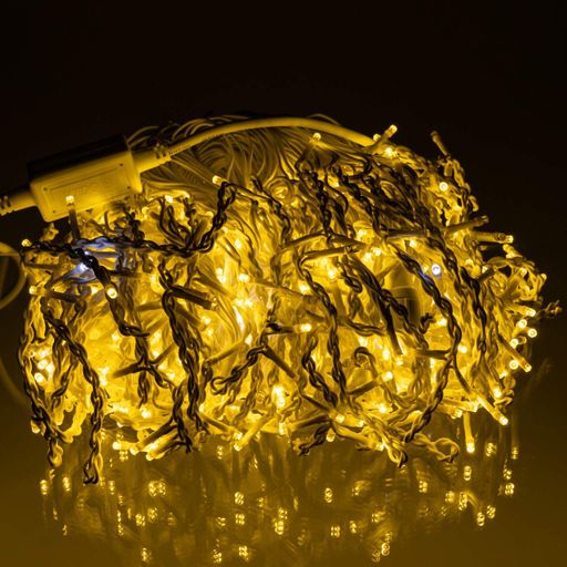 Уличная гирлянда Бахрома 36 м 600 LED белый провод Желтое сияние36MWY (2027189)