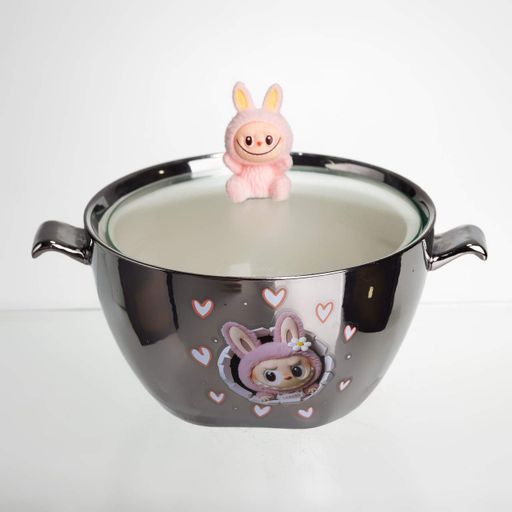 Бульонница фарфоровая Labubu с крышкой и ручками 800 мл FM-34C (2027313)