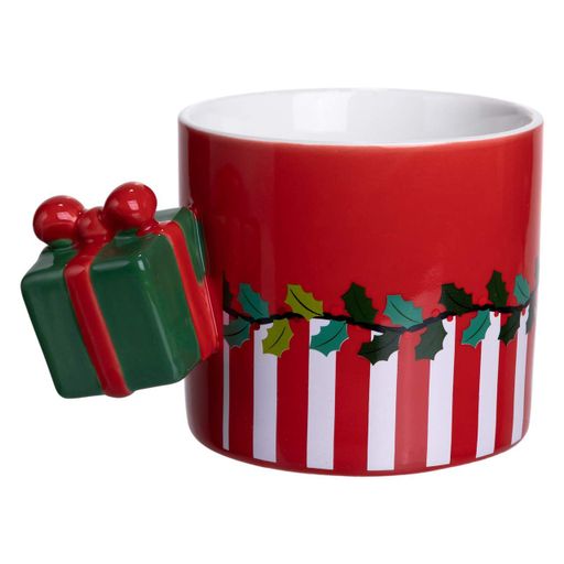 Чашка фарфоровая новогодняя Merry Christmas 400 (мл) Красная Yiwu FM-CS-49R (2027334)