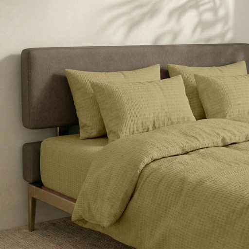 Простирадло на резинці з текстурованої бавовни 120х200х25 OLIVE COSAS (2200000033338) (2029337)