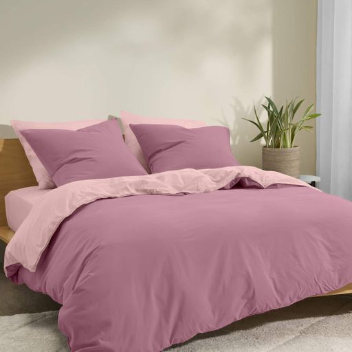 Двоспальна постільна білизна з простирадлом на резинці LILAC ROSE CS1 COSAS (2200000036865) (2030003)