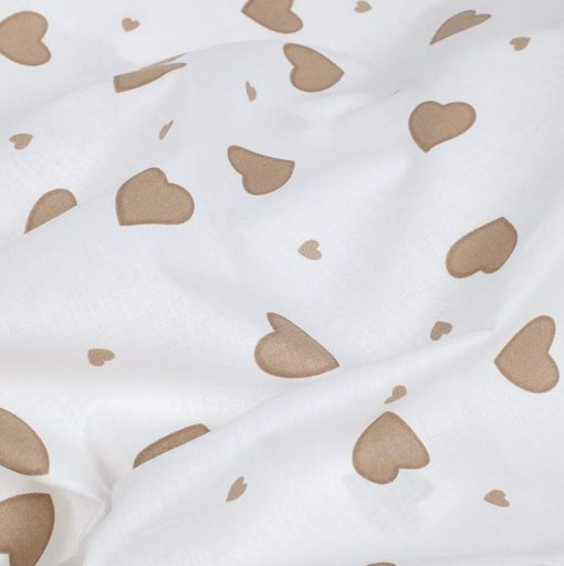 Простирадло на резинці 80х190х25 BEIGE HEARTS COSAS (2200000034410) (2030200)