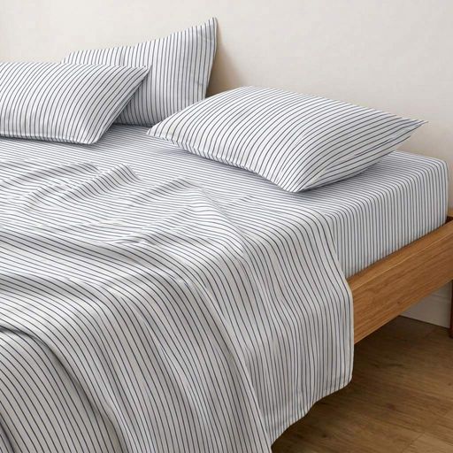 Простирадло на резинці в ліжечко з вареної бавовни 60х120 NORDIC STRIPE COSAS (2200000049391) (2030358)