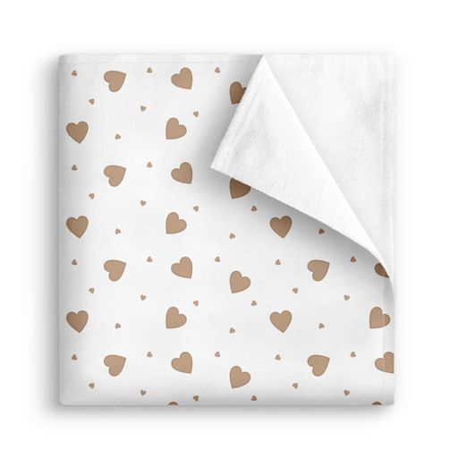 Дитячий непромокаючий наматрацник 70х140 BEIGE HEARTS COSAS (2200000041128) (2030432)