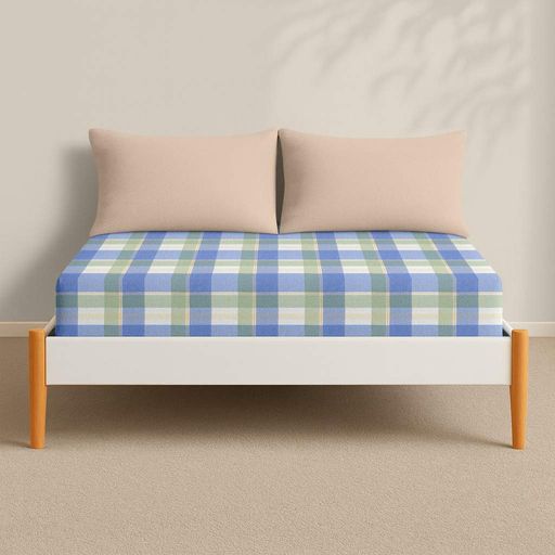 Простирадло на резинці фланель 160х200х30 OCEAN TARTAN COSAS (4822052499696) (2030659)