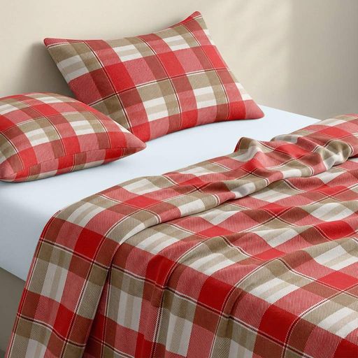 Євро постільна білизна фланель з простирадлом на резинці BERRY TARTAN COSAS (4822052501245) (2030733)