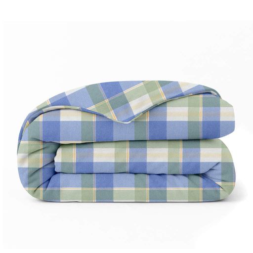 Євро постільна білизна фланель з простирадлом на резинці OCEAN TARTAN COSAS (4822052501269) (2030735)