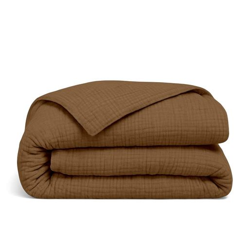 Підковдра євро муслін 200х220 COCOA BROWN COSAS (4822052483121) (2031253)