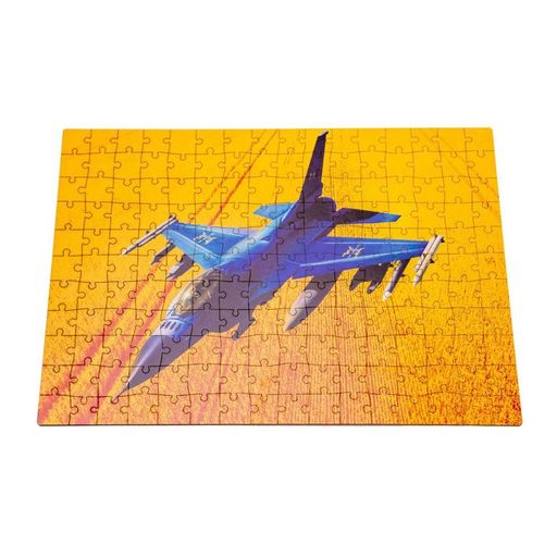 Фігурний деревяний пазл A3 "F16 Fighting Falcon" PuzA3-02023 176 елементів (2034383)
