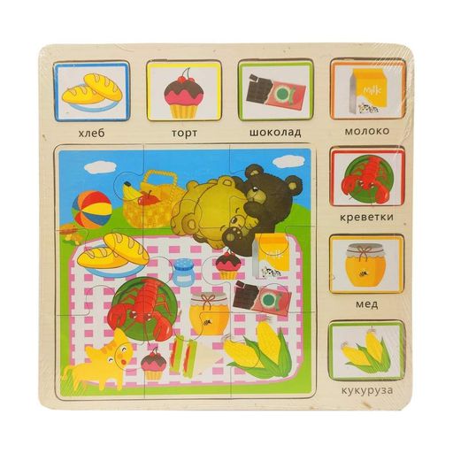 Деревянная игрушка Пазлы MD 1203 30*30 см Продукты (2034482)