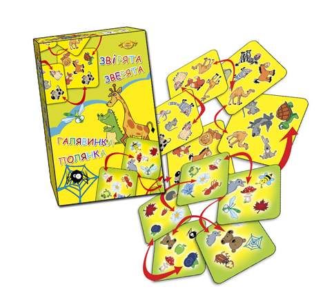Игра настольная "Назови пару" Поляна и зверята МКЕ0503 (2034491)