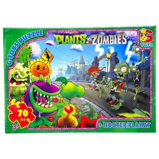 Детский пазл "Растения против Зомби" PVZ03 постер 70 элементов (2034687)
