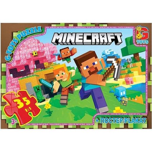 Детский пазл "Minecraft" MC797 плакат 35 элементов (2034693)