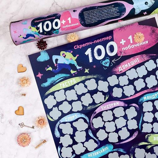 Скретч постер Fun Games Shop "100+1 свидание" FGS65 (2034938)