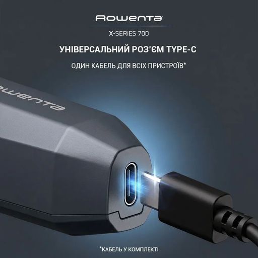 Триммер для головы, носа, ушей и тела Rowenta X Series 700 черно-синий (TN9610E0)
