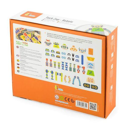 Набор для творчества Viga Toys Деревянная аппликация Робот (50335) (2035497)