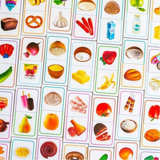 Детская настольная игра "Домино. Продукты питания" 10109169 28 карт (2035609)