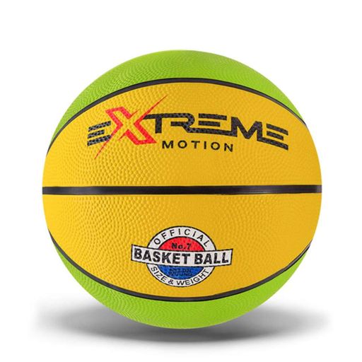 Мяч баскетбольный Extreme Motion BB1485 № 7 520 грамм Зелено-желтый (2036152)