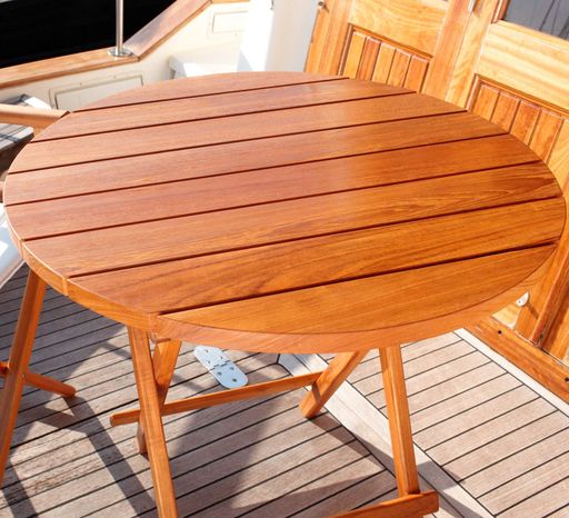 Стол тиковый Marine Business Teak раскладной круглый Ø80 см (2036621)