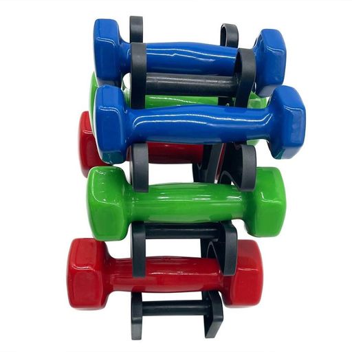 Набір вінілових гантелей на підставці Vinyl Dumbbell Set NE-VIN-12, 2 шт по 0,5 кг, 1 кг, 1,5 кг (2037210)