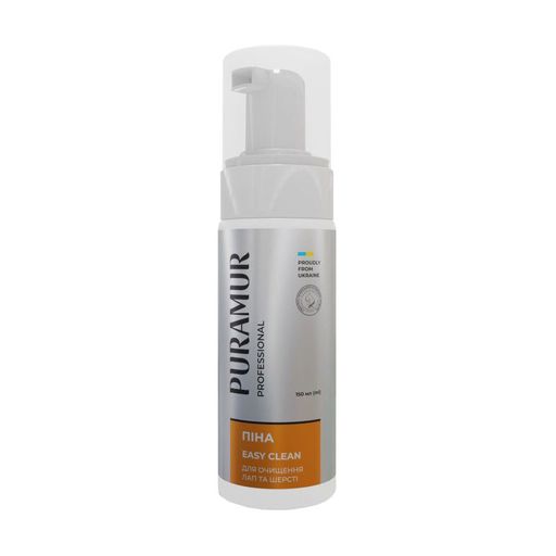 Пена для собак и кошек Puramur Professional Easy Clean Очистка лап и шерсти, 150 мл