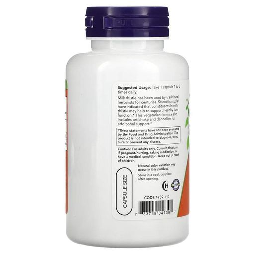 Натуральна добавка Silymarin Milk Thistle 300 mg, 100 вегакапсул NOW fit0015530 (2037495)