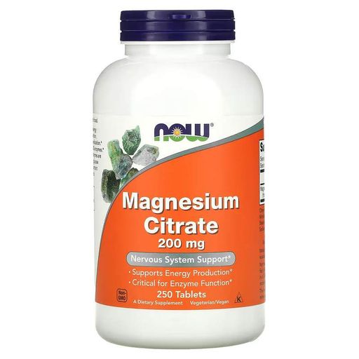 Витамины и минералы Magnesium Citrate 200 mg, 250 таблеток NOW fit0017267 (2037553)