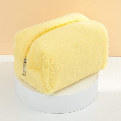 Плюшева Косметичка ANbeauty Пухнаста 18х9х10 см Yellow (AN0103003) (2037589)