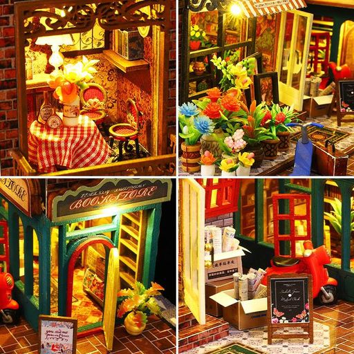 Бук Нук Готель Hotel Scarborough DIY House Book Nook ES-009 Інтер'єрний конструктор + купол (2037719)