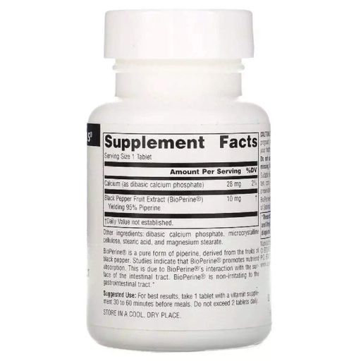 Натуральна добавка BioPerine 10 mg, 60 таблеток Source Naturals fit0015817 (2038078)