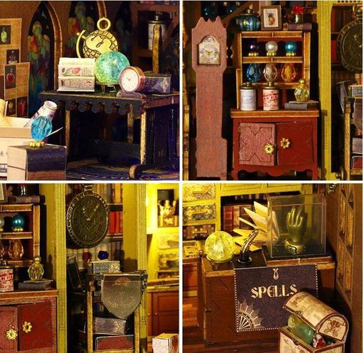 Румбокс Магічний будиночок зі скарбами Інтер'єрний конструктор Magic Treasure Roombox ES-016 + купол (2038147)
