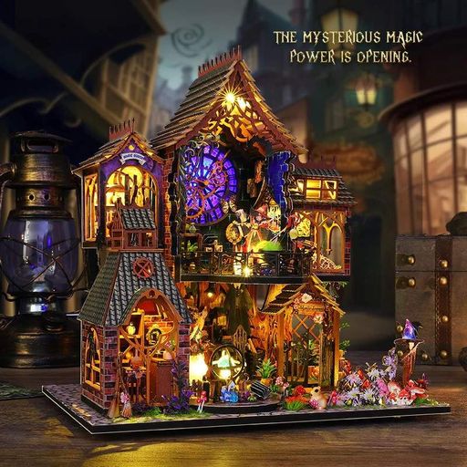 Румбокс Чарівний ліс Інтер'єрний конструктор Magic Forest DIY Miniature Dollhouse Kit Roombox ES-015 + купол (2038149)