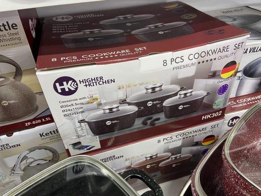 Набор кастрюль Higher Kitchen HK-302 ЧЕРНЫЕ с гранитным антипригарным покрытием (2038210)